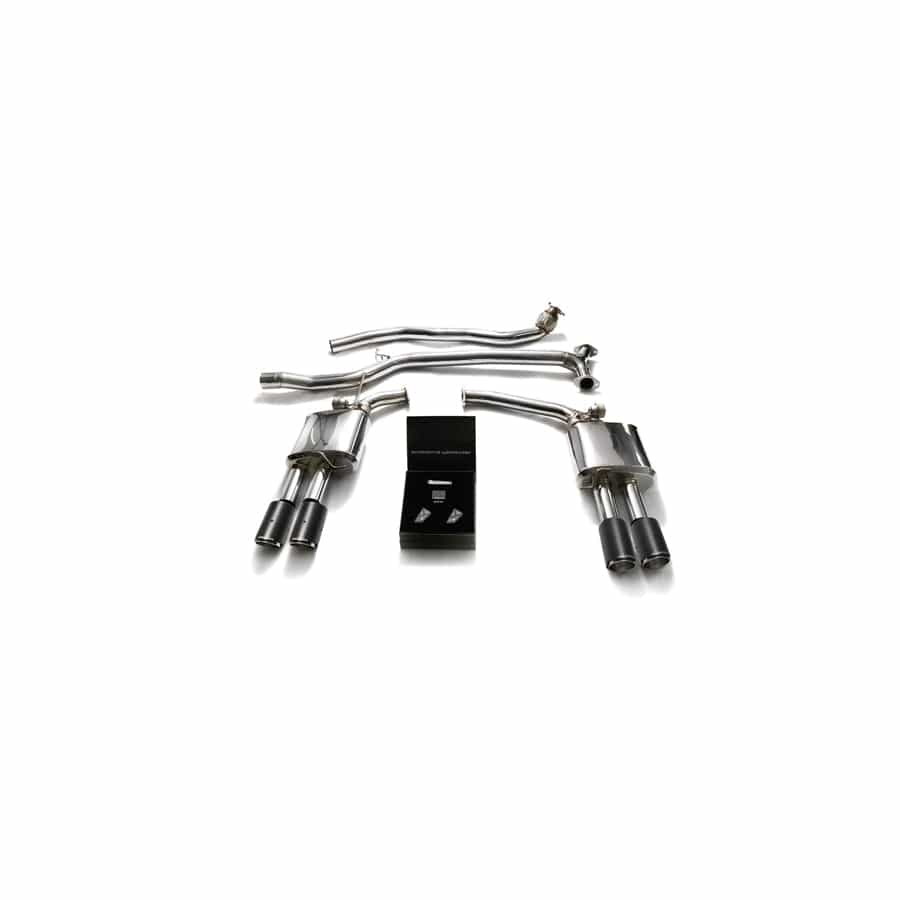 Armytrix AUB84-QC11 Valvetronic Exhaust System Audi A4 | A5 B8 2008-2015 with Quad Carbon Fiber 3.5" | ML Performance UK UK Car Parts