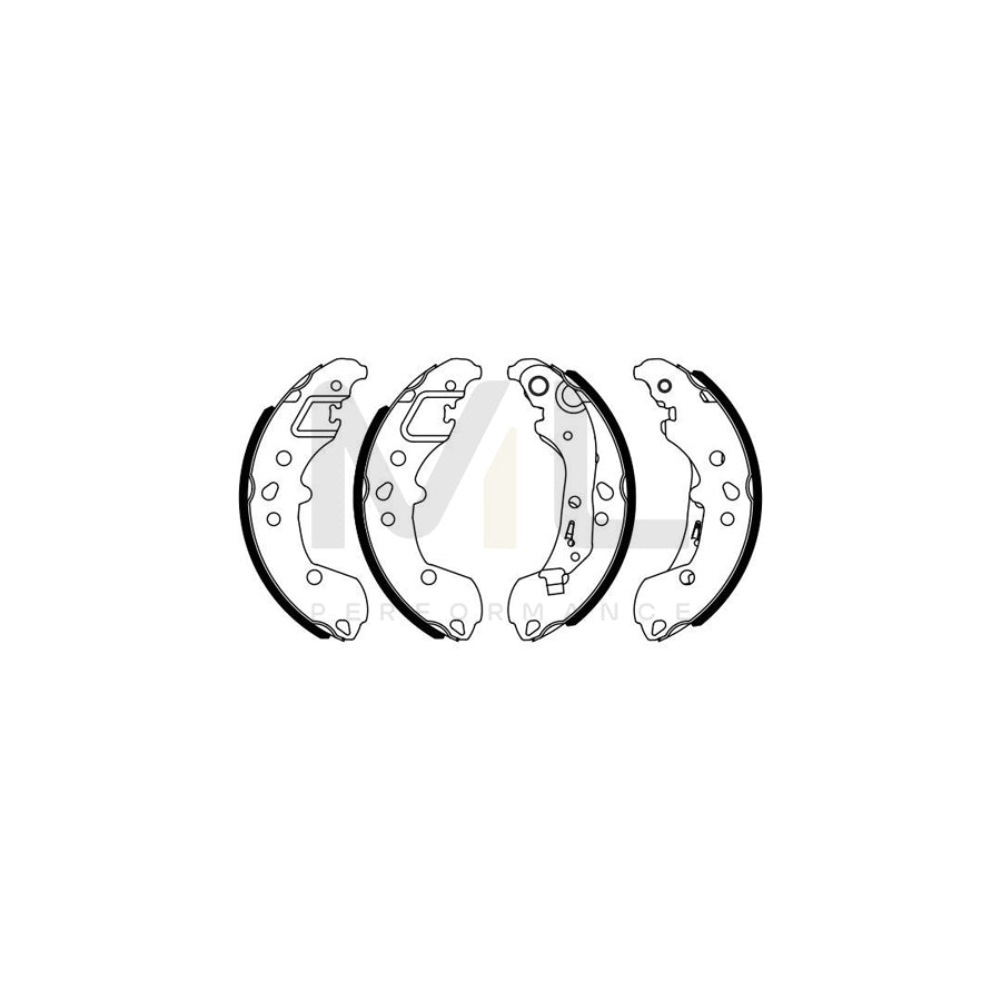 BOSCH 0 986 487 958 Brake Shoe Set Ø: 203mm | ML Performance Car Parts