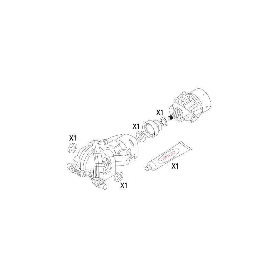 Corteco 19535955 Gasket Set, Differential For Volvo Xc90 I (C, 275) | ML Performance UK