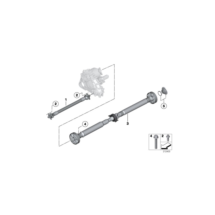Genuine BMW 26107574679 E91 E84 E90 Drive Shaft Assy Rear L=1288MM (Inc. X1 35iX, X1 20iX & 335xi) | ML Performance UK