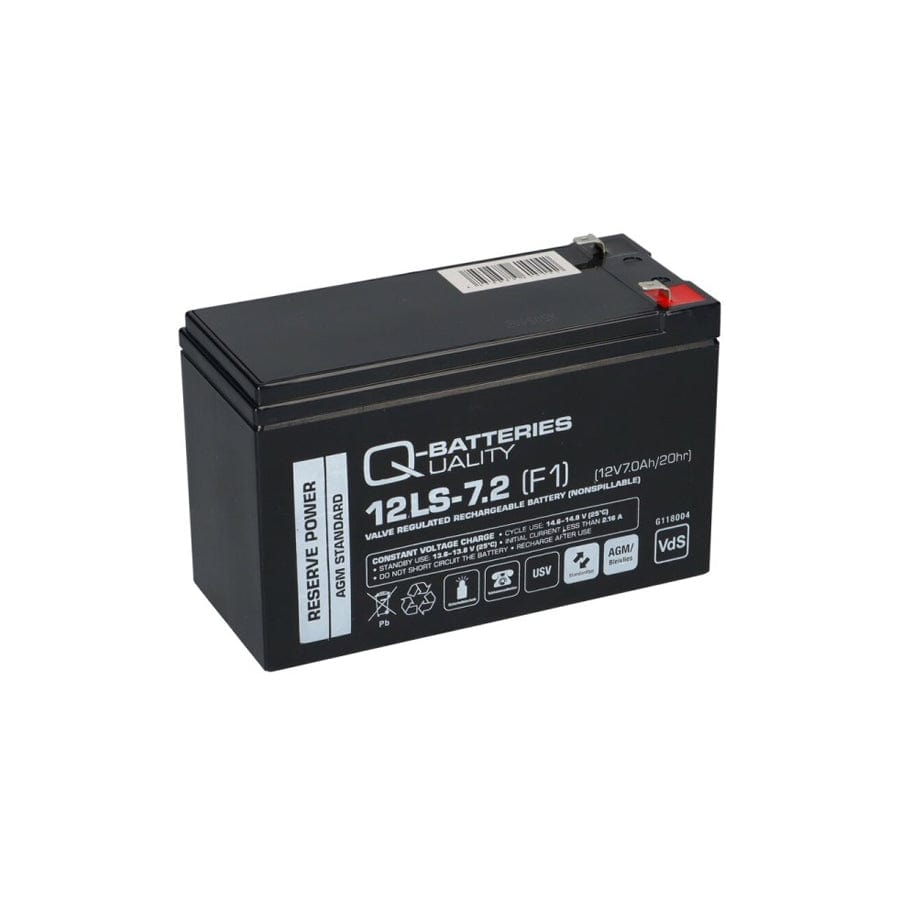 Q-Batteries 12LS7.2 F1 12V 7Ah lead fleece battery / AGM VRLA with VdS | ML Performance UK Car Parts