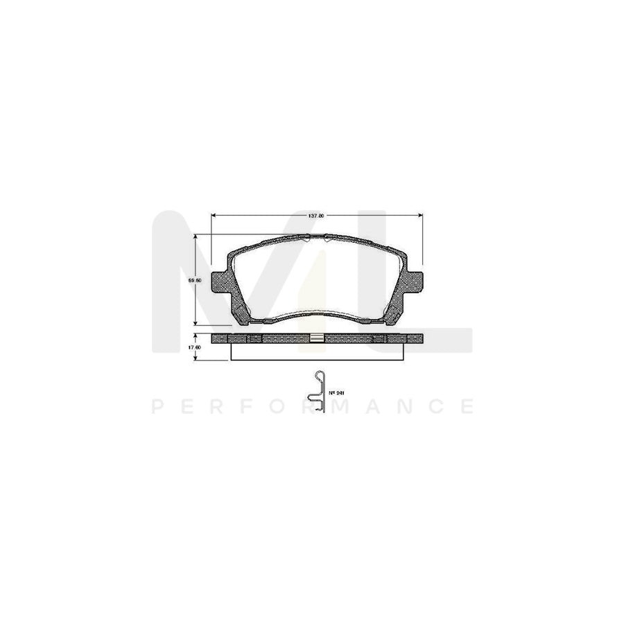 Bosch 0986Tb2327 Brake Pad Set Excl. Wear Warning Contact, With Accessories | ML Performance Car Parts