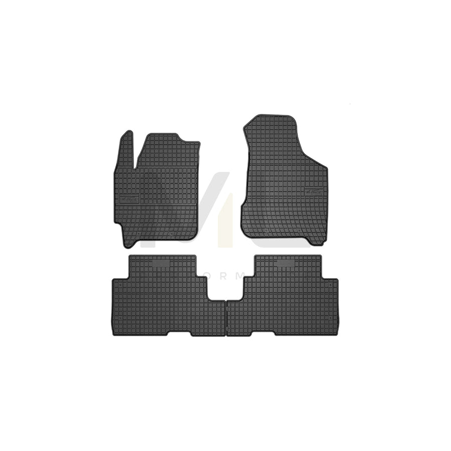 FROGUM Tailored, Basic 411203 Floor mat set for KIA Carens II (FJ) Elastomer, Front and Rear, Quantity: 4, Black | ML Performance Car Parts