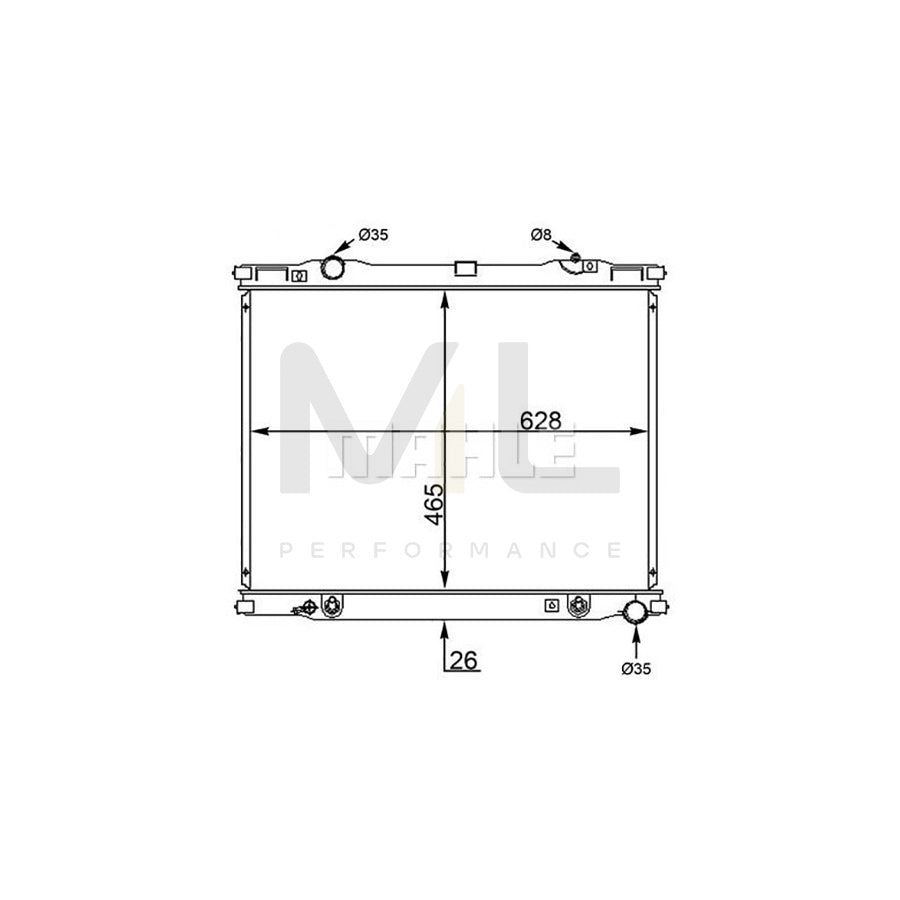 MAHLE ORIGINAL CR 1569 000S Engine radiator for KIA Sorento I (JC) Brazed cooling fins, Manual- / optional automatic transmission | ML Performance Car Parts