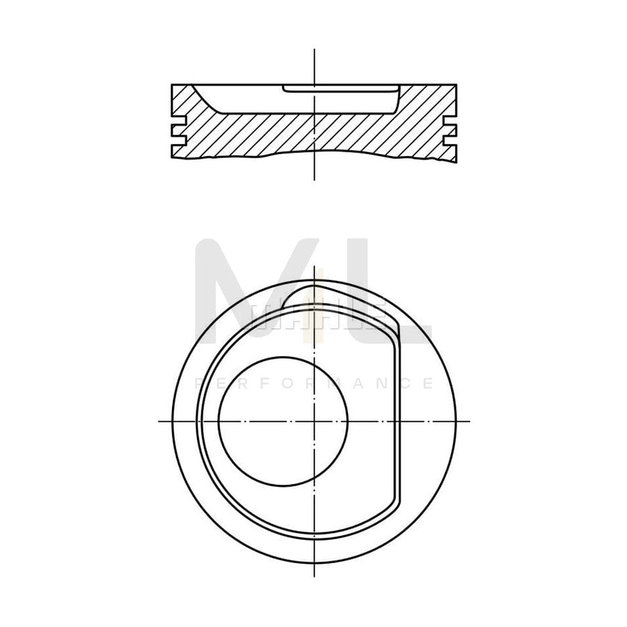 MAHLE ORIGINAL 030 51 00 Piston for VW Polo III Hatchback (6N1) 75,01 mm, without cooling duct | ML Performance Car Parts