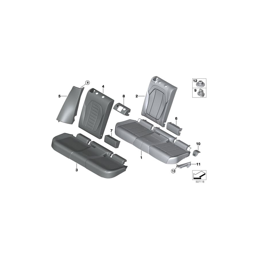 Genuine BMW 52206994388 G01 Clip (Inc. X4 M40iX, X4 30dX & X3 30iX 