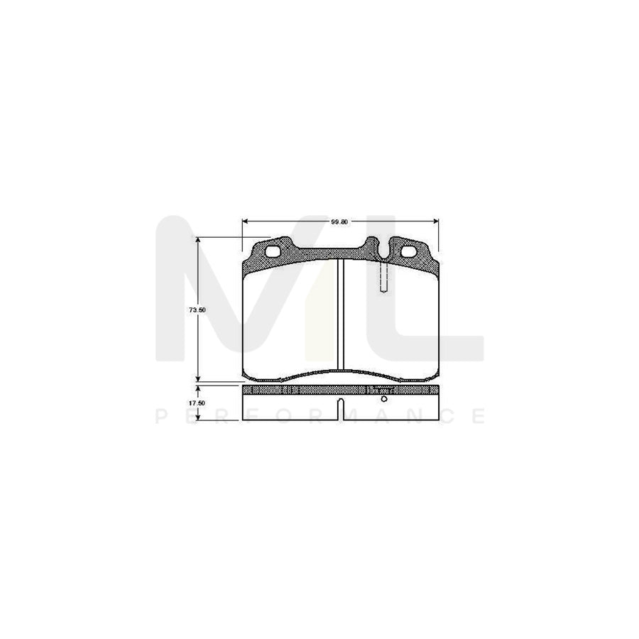 Bosch 0986Tb2203 Brake Pad Set Excl. Wear Warning Contact | ML Performance Car Parts