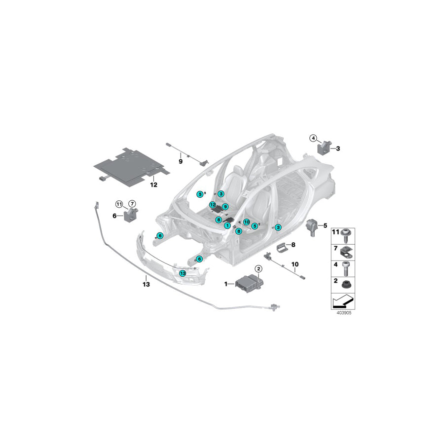 Genuine BMW 65779361958 F39 Sensor Mat F Co-Driver's Seat Identif. (Inc. X2 18d, X2 28iX & X2 20i) | ML Performance UK