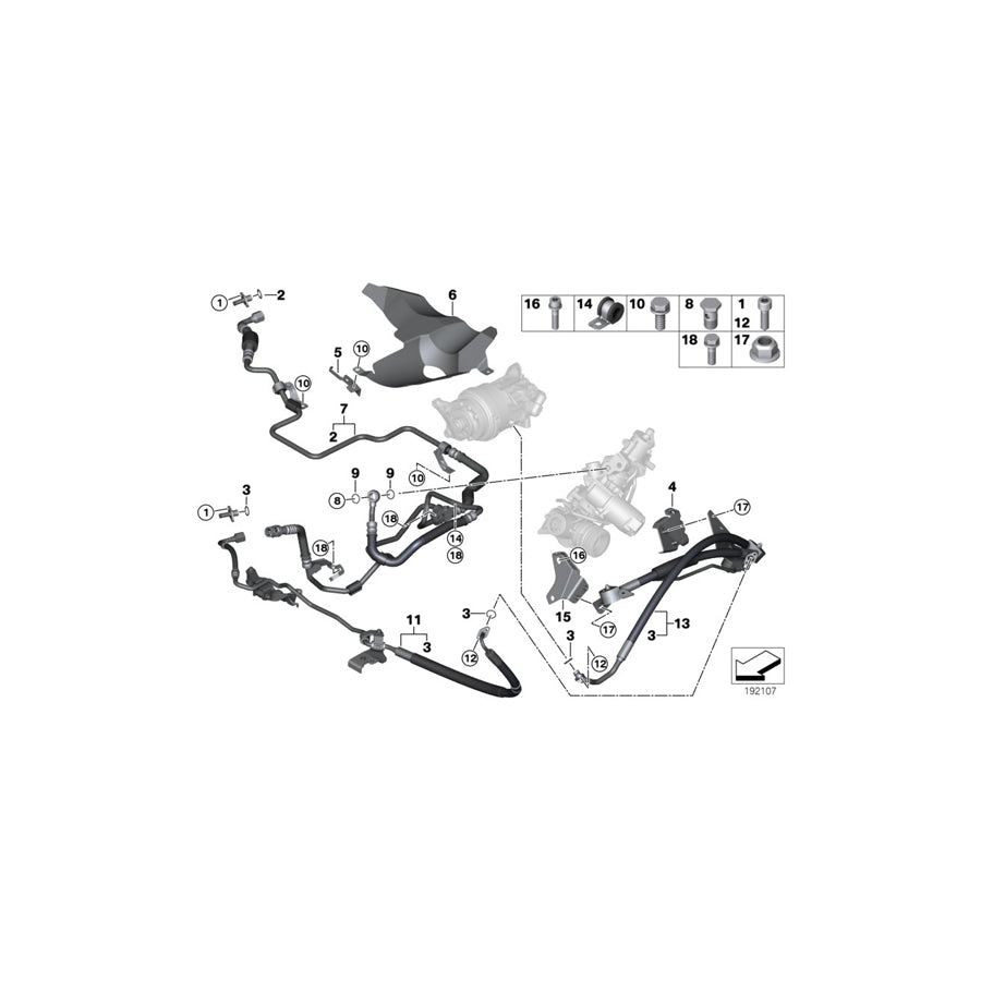 Genuine BMW 32416793400 E70 E71 Exp. Hose, Adaptive Drive 1St Section (Inc. X6 35iX, X6 40iX & X5 35iX) | ML Performance UK