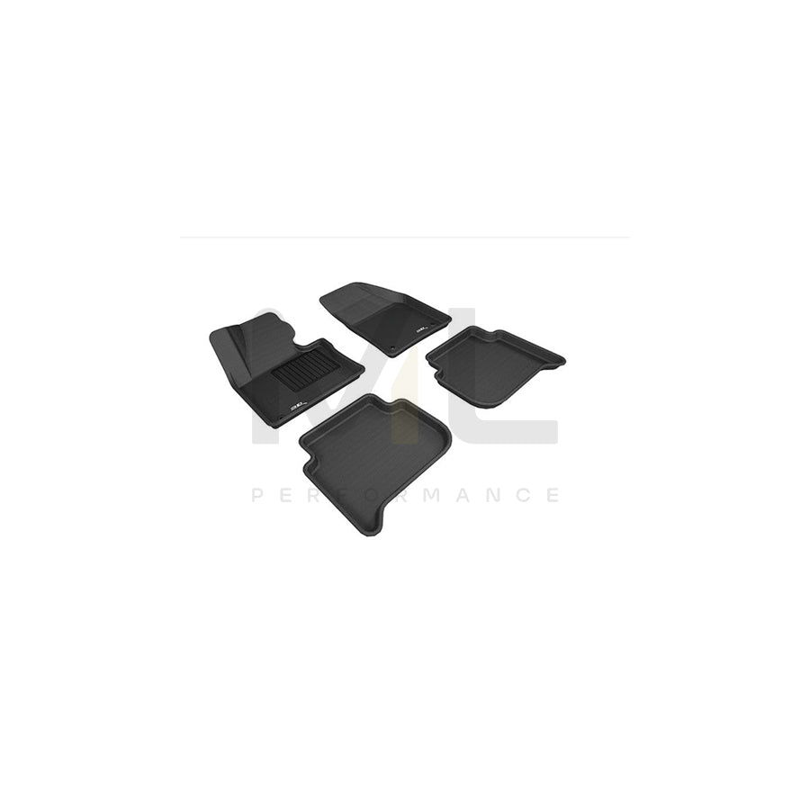3D L1VW00901509 Floor mat set for VW Touareg I (7LA, 7L6, 7L7) Elastomer, Front, Rear, Quantity: 4, Black | ML Performance Car Parts