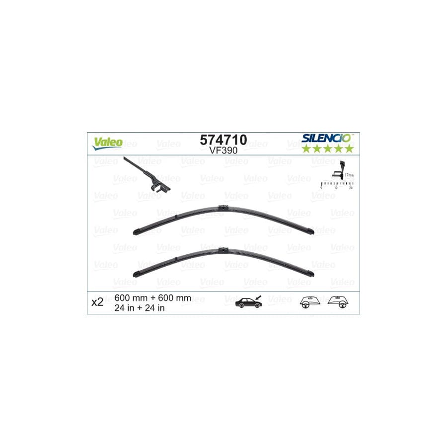 Valeo Silencio X.Trm 574710 Wiper Blade Suitable For Mercedes-Benz C-Class | ML Performance UK Car Parts