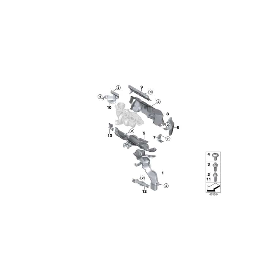 Genuine BMW 11658647242 F40 F44 Heat Shield (Inc. 225iX, X2 20i & X1 20i) | ML Performance UK Car Parts