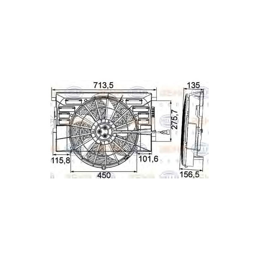 Hella 8EW 351 041-301 Fan, Radiator