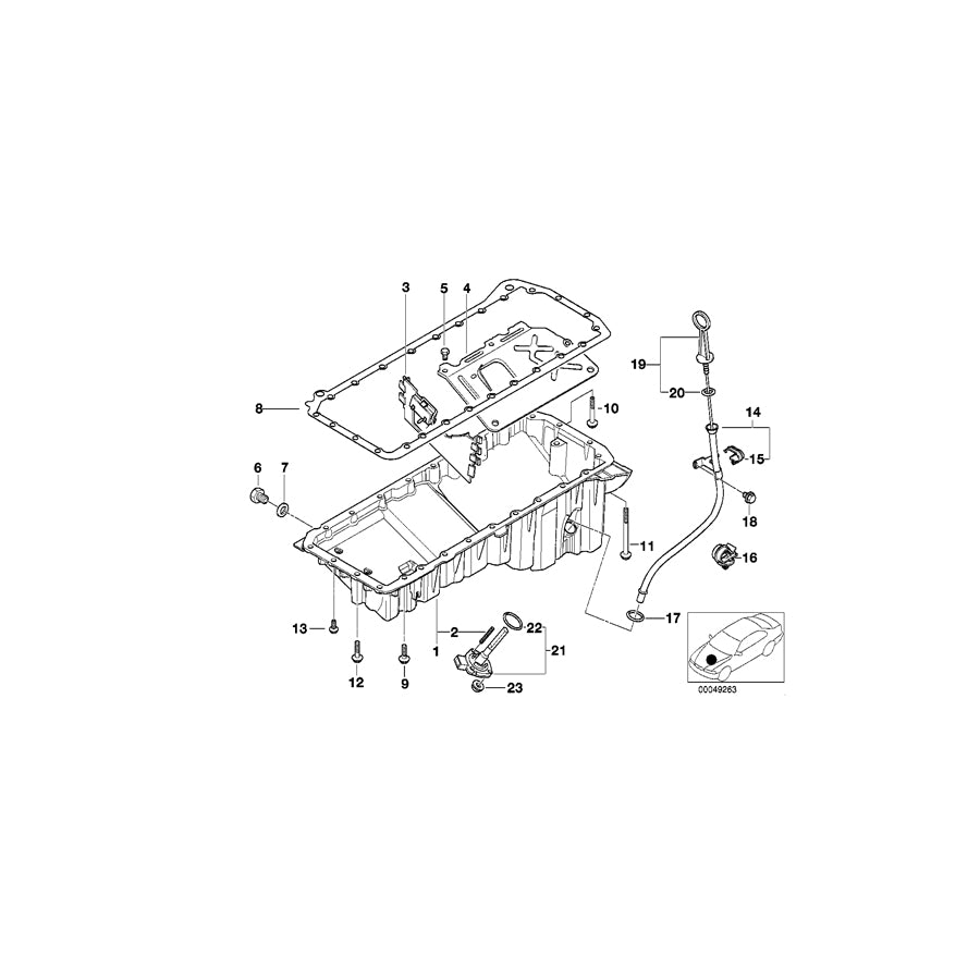 Genuine BMW 11132248701 E39 Oil Pan (Inc. 525d & 530d) ML Performance