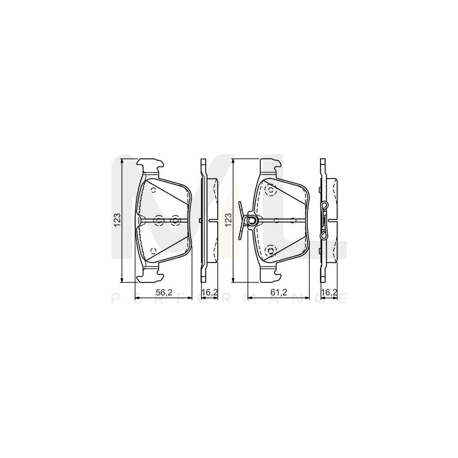 Bosch 0986Tb3176 Brake Pad Set | ML Performance Car Parts