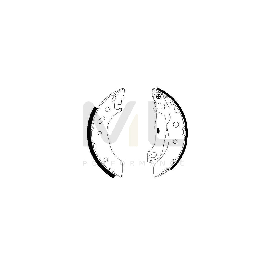 BOSCH 0 986 487 598 Brake Shoe Set | ML Performance Car Parts