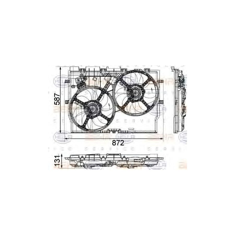 Hella 8EW 351 041-451 Fan, Radiator