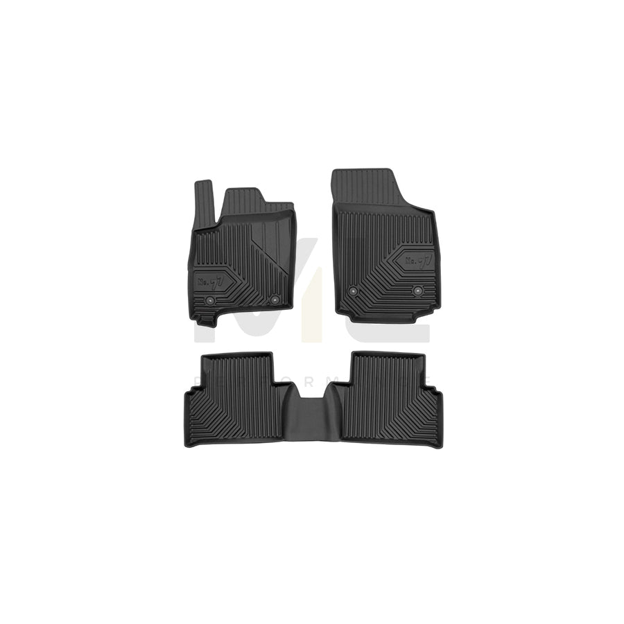 FROGUM Tailored, No.77 77426382 Floor mat set for OPEL Meriva A (X03) Elastomer, Front and Rear, Quantity: 3, Black | ML Performance Car Parts