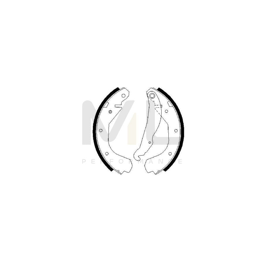 BOSCH 0 986 487 199 Brake Shoe Set | ML Performance Car Parts