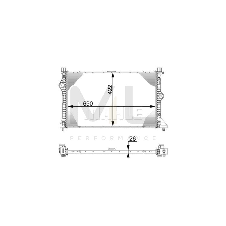 MAHLE ORIGINAL CI 222 000P Intercooler suitable for MERCEDES-BENZ SPRINTER | ML Performance Car Parts