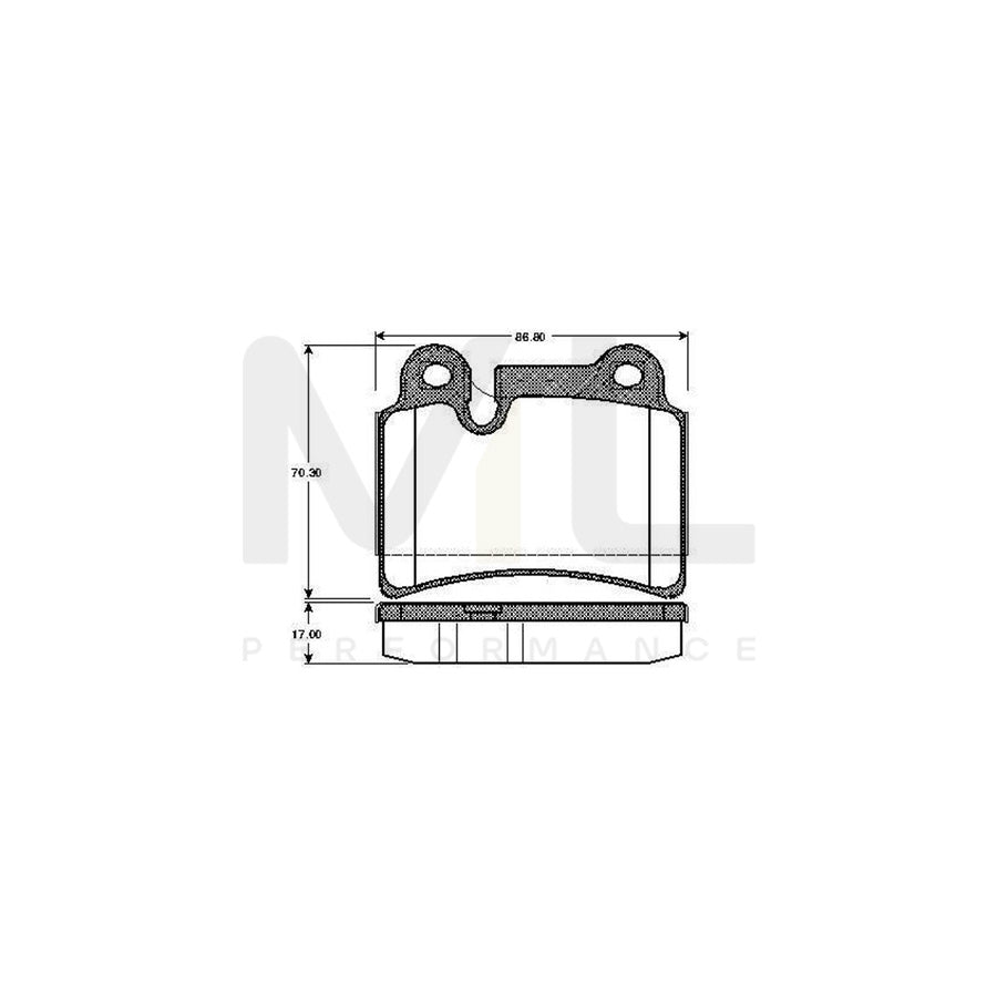 Bosch 0986Tb2979 Brake Pad Set Excl. Wear Warning Contact | ML Performance Car Parts