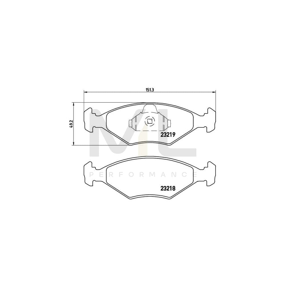 Brembo P 23 124 Brake Pad Set Excl. Wear Warning Contact | ML Performance Car Parts