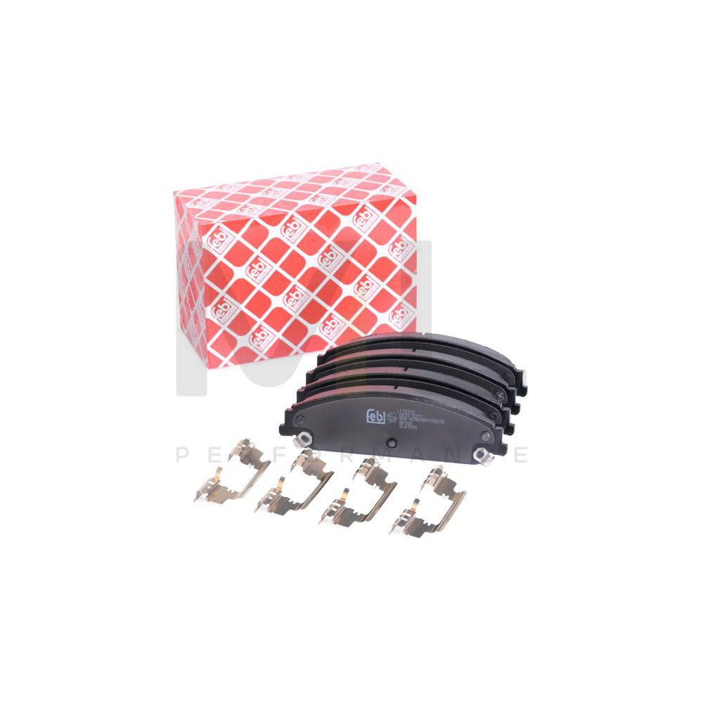 Febi Bilstein 116112 Brake Pad Set Front Axle, With Acoustic Wear Warning, With Attachment Material | ML Performance Car Parts