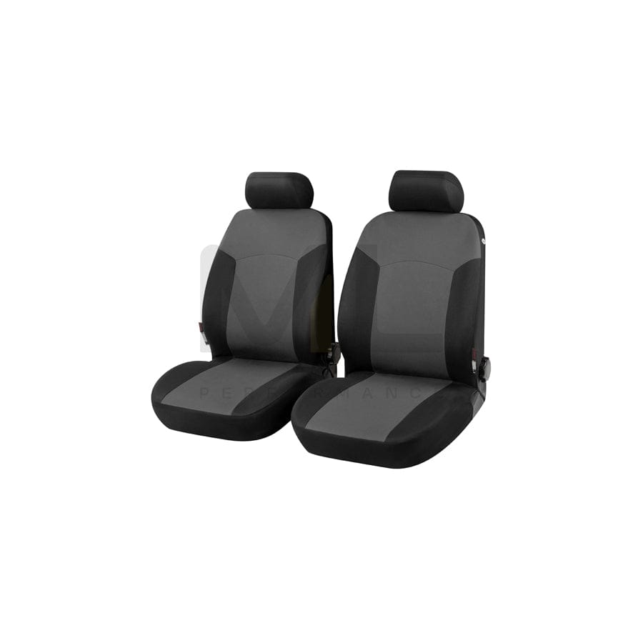 WALSER Portland 13412 Car seat cover Black/Grey, Polyester, Front | ML Performance Car Parts