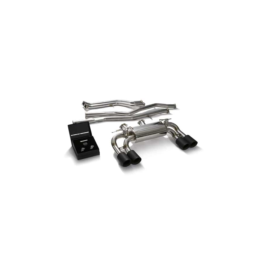 Armytrix BMF87C-QS38M Valvetronic Exhaust System BMW M2 Competition F87 2019-2021 with Quad Matte Black 4" | ML Performance UK UK Car Parts