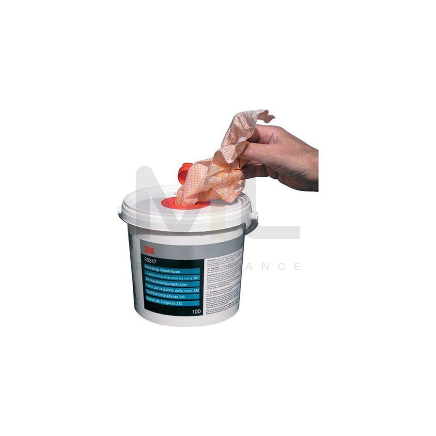 3M HandWipe 80347 Hand cleaning wipes Dispenser Box, Lanolin, with Aloe Vera, Quantity: 100 | ML Performance Car Parts