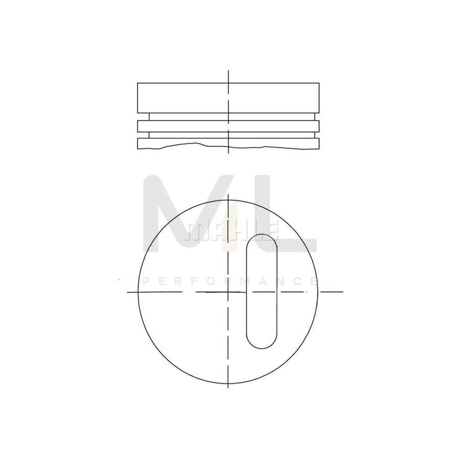 MAHLE ORIGINAL 021 01 00 Piston for RENAULT CLIO 75,81 mm, without cooling duct | ML Performance Car Parts