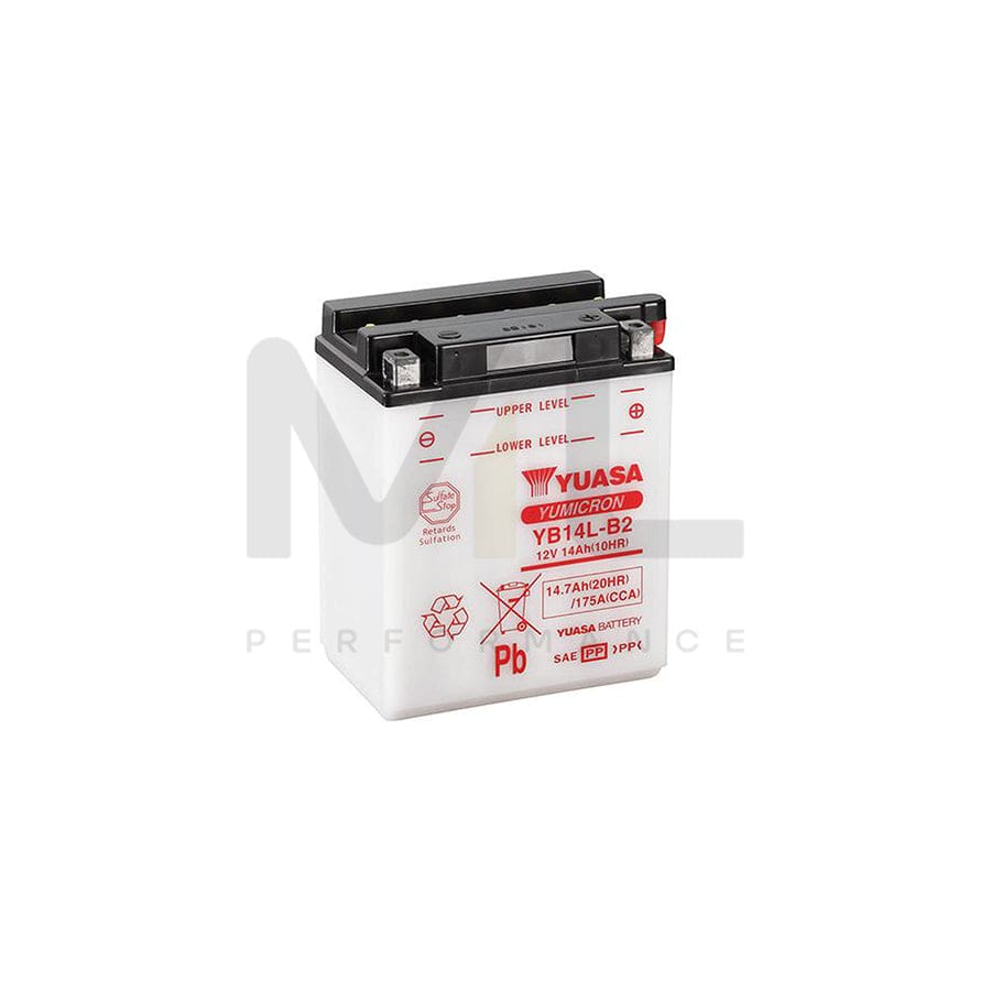Yuasa YB14L-B2 12v Motorbike & Motorcycle Battery | ML Performance UK Car Parts