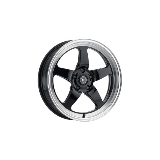 Forgestar F0918C022N23 18x5 D5 Drag Standard 5x120 ET-23 BS2.1 Gloss Black Machined Drag Racing Wheel