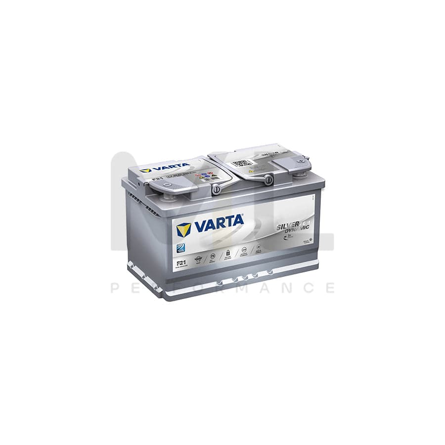 Varta F21 AGM 80Ah 800a 12V Silver Dynamic 580 901 080 UK Type 115 Car  Battery