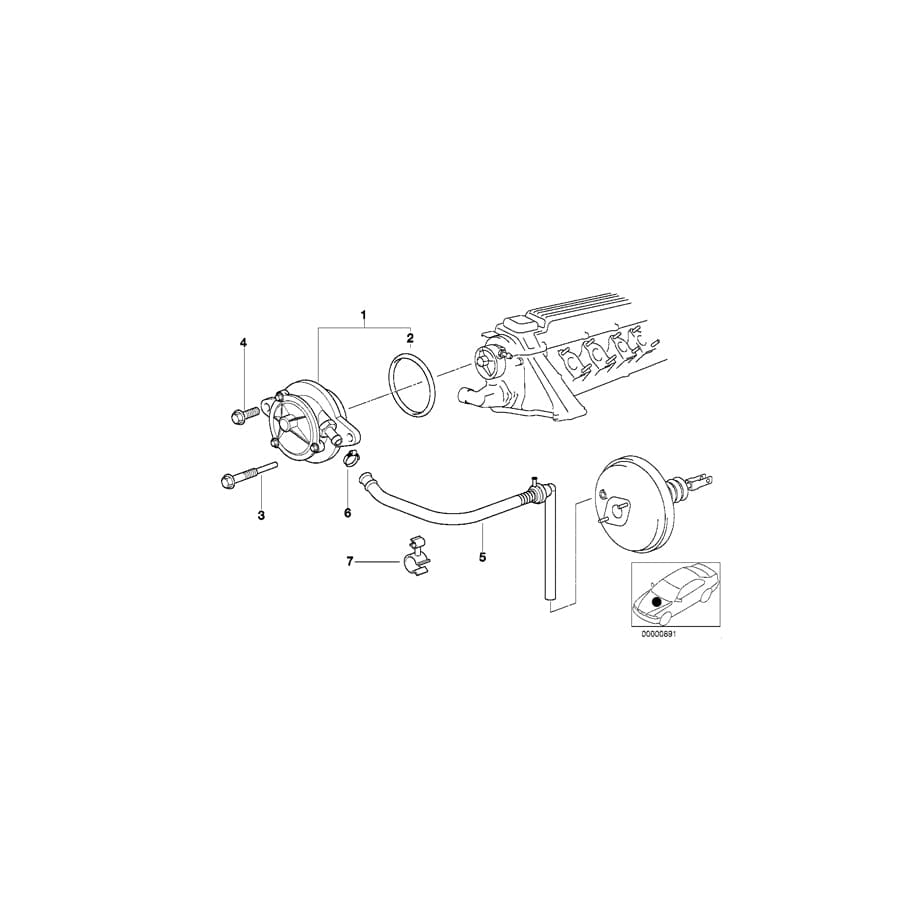 Genuine BMW 11662243307 E39 E36 E38 Hex Bolt (Inc. 325td, 325tds & 525td) | ML Performance UK Car Parts