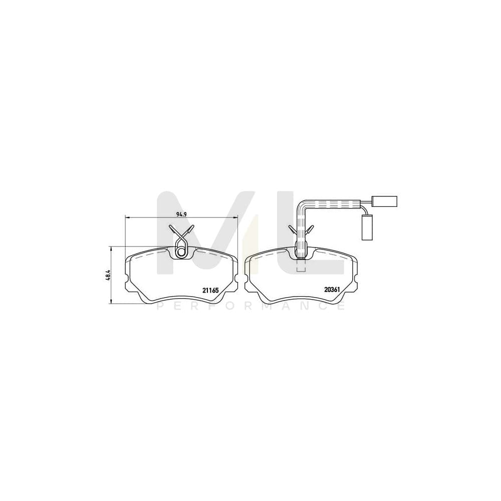 Brembo P 23 035 Brake Pad Set For Alfa Romeo 33 With Brake Caliper Screws | ML Performance Car Parts