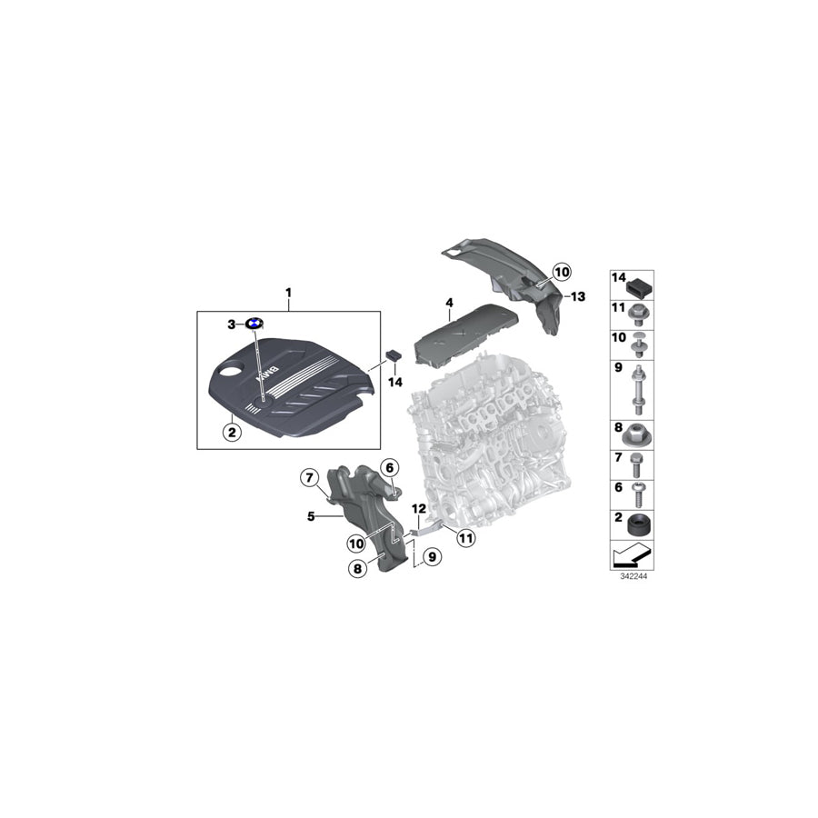 Genuine BMW 11148575429 F30 F31 Holder, Cover (Inc. 328d & 328dX) | ML Performance UK Car Parts