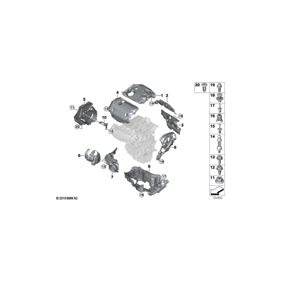 Genuine BMW 11148607056 Acoustic Cover For Cylinder Head (Inc. i8) | ML Performance UK Car Parts