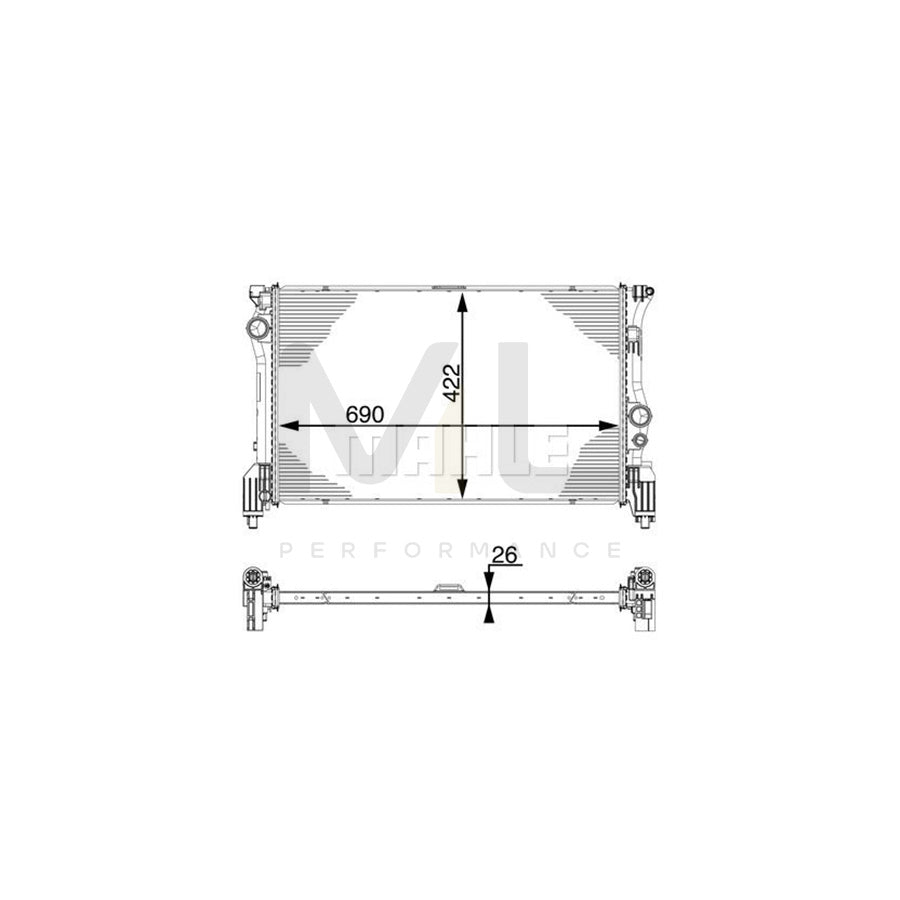 MAHLE ORIGINAL CR 931 000P Engine radiator Brazed cooling fins | ML Performance Car Parts