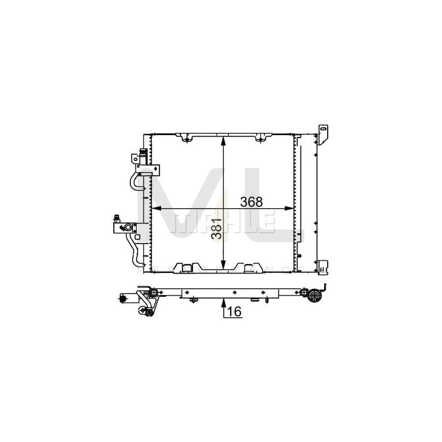MAHLE ORIGINAL AC 376 000S Air conditioning condenser with dryer | ML Performance Car Parts