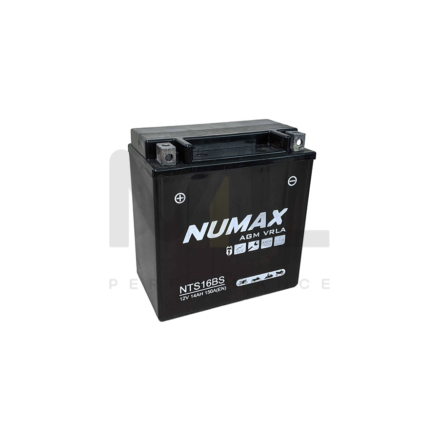 NTS16BS Numax AGM VRLA Motorcycle Battery 12V 14Ah | Car Batteries UK | ML Performance Car Parts