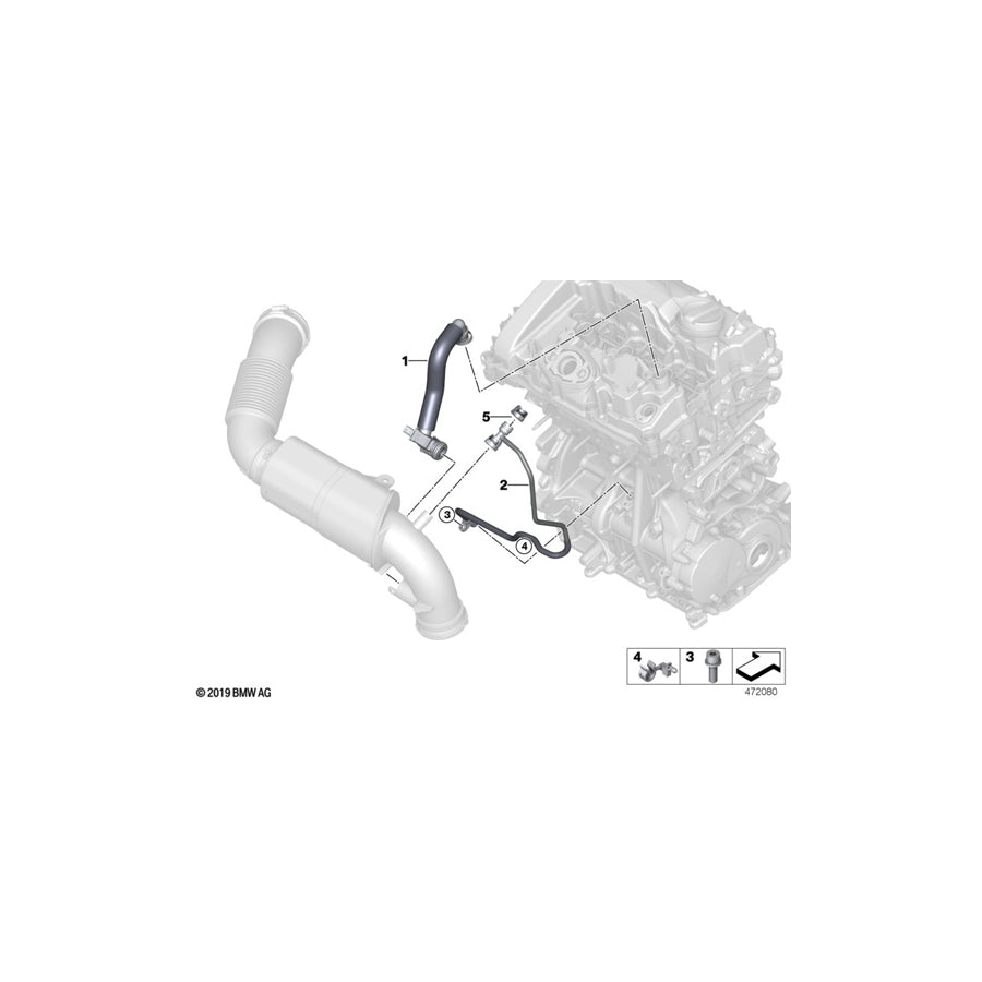 Genuine BMW 11158638498 F48 F39 F45 Tubing Support D-13 MM (Inc. X2 25iX, Cooper S & 225iX) | ML Performance UK Car Parts