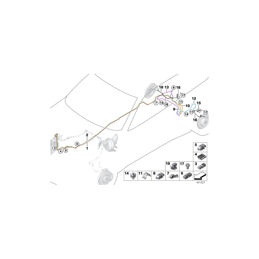 Genuine BMW 34326859936 F15 Pipe - Dsc - Hydraulic Unit- M10/M10 (Inc. X5 40eX) | ML Performance UK Car Parts