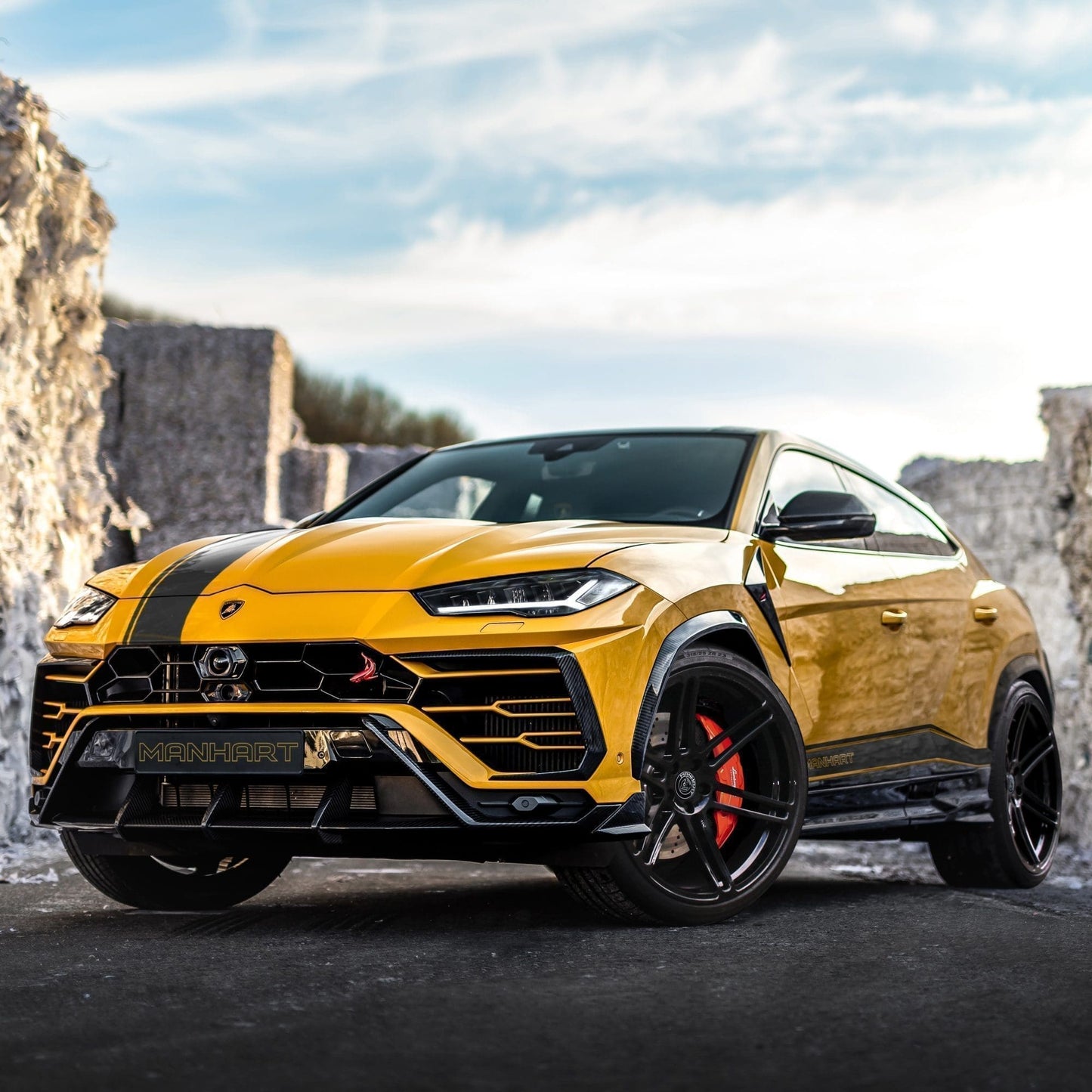 MANHART MHRURUS23030-MB CONCAVE ONE RIM SET FOR LAMBORGHINI URUS SILK MATTE BLACK