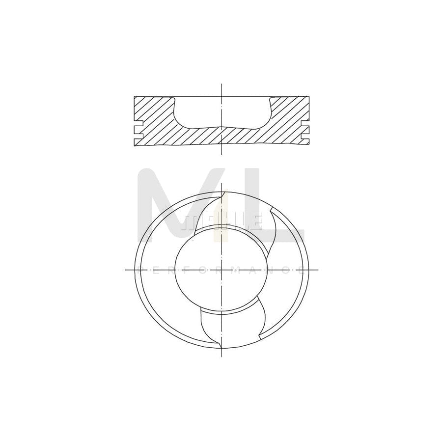 MAHLE ORIGINAL 229 02 00 Piston 128,0 mm, with piston ring carrier | ML Performance Car Parts