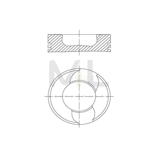 MAHLE ORIGINAL 229 02 00 Piston 128,0 mm, with piston ring carrier | ML Performance Car Parts