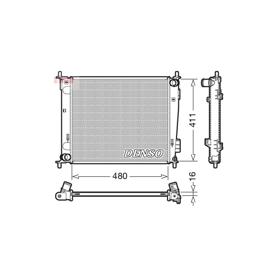 Denso DRM43003 Drm43003 Engine Radiator For Kia Soul I (Am) | ML Performance UK