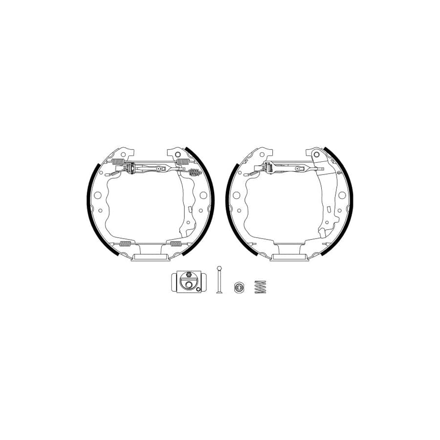 HELLA PAGID Bremsbackensatz 8DB 355 022-301 - Für Mitsubishi & Andere Modelle