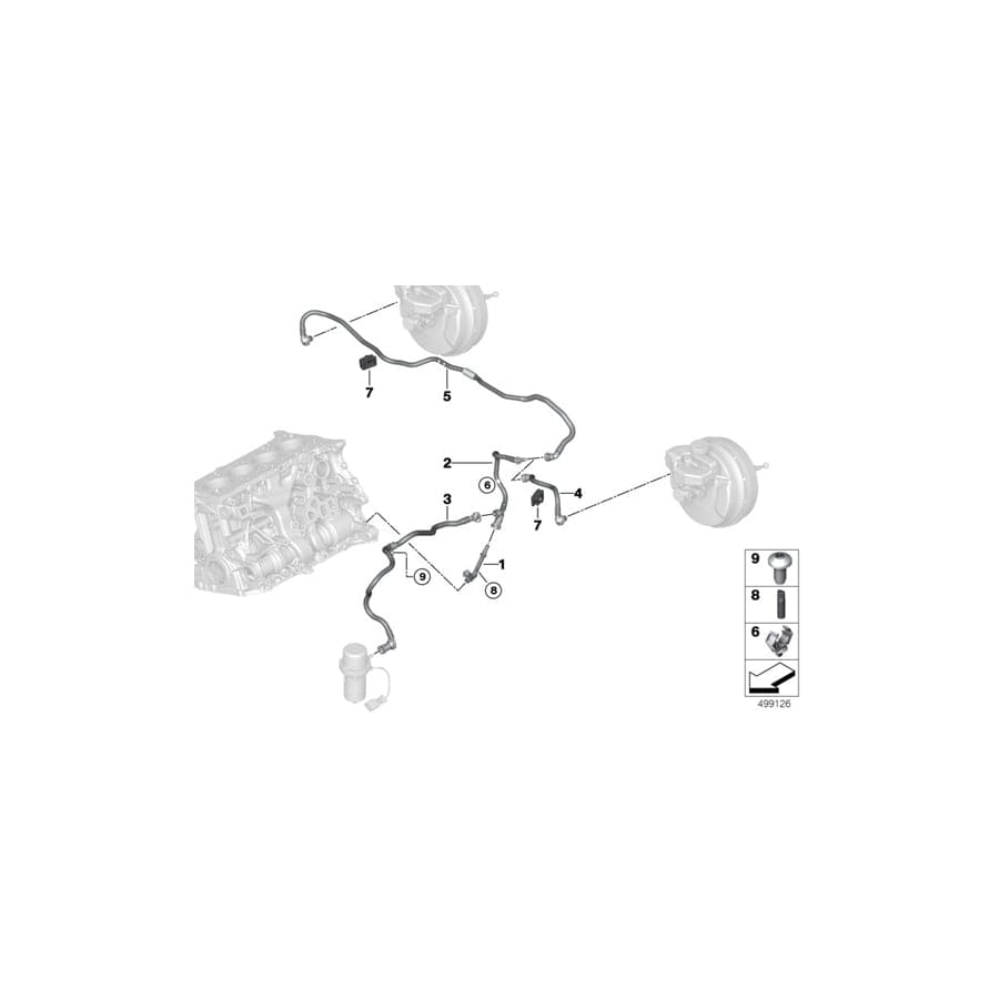 Genuine BMW 11668678029 G20 Vacuum Pipe (Inc. 330e) | ML Performance UK Car Parts