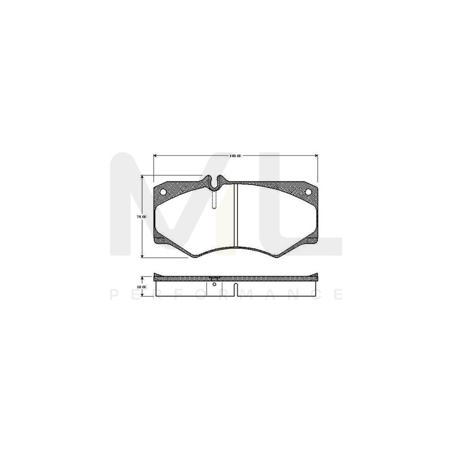 Bosch 0986Tb2058 Brake Pad Set Excl. Wear Warning Contact | ML Performance Car Parts